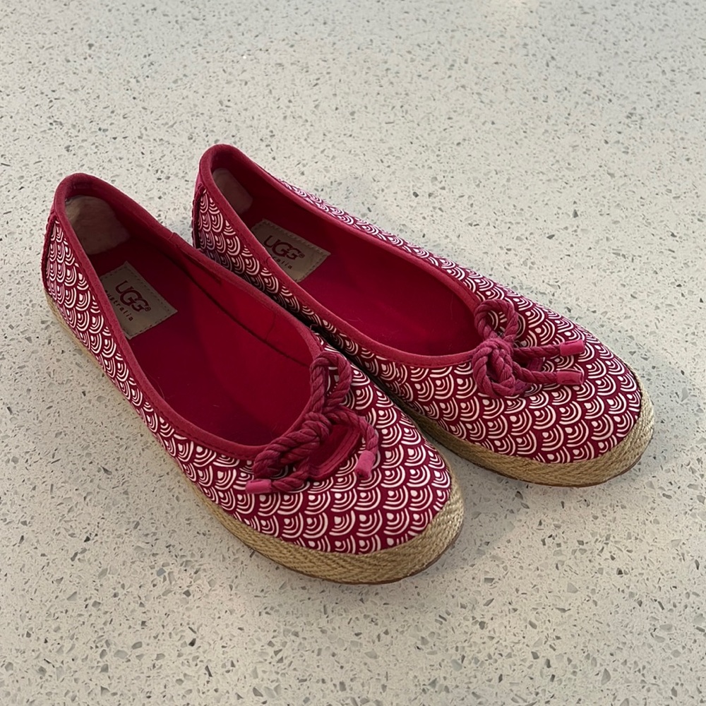 Ugg Women’s Flats. Size 7. Maroon/Burgundy. Spring and Summer. Like new!